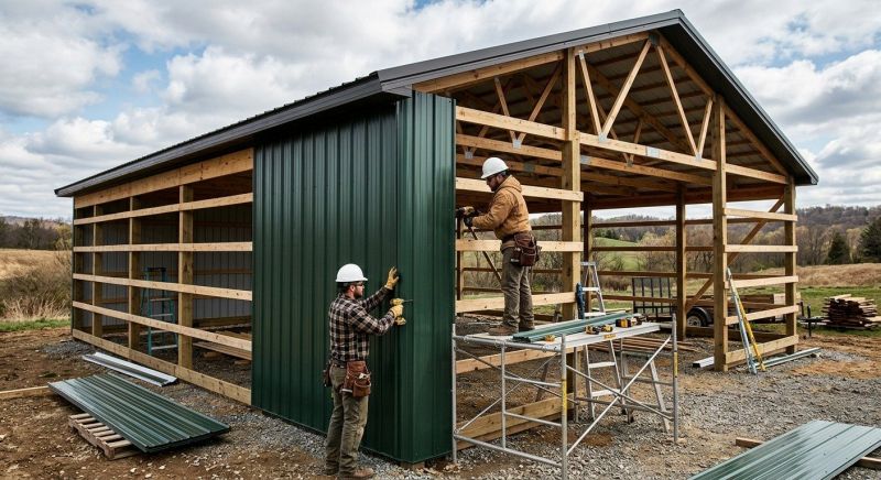 Pole Barn Siding Installation in Hiram, GA