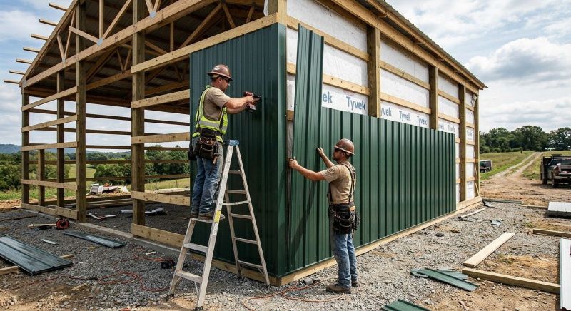 Pole Barn Siding Installation in Hiram, GA